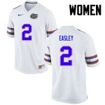 Women's Florida Gators #2 Dominique Easley NCAA Nike White Authentic Stitched College Football Jersey MVH0362AX